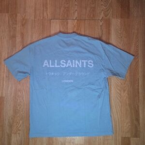 All Saints Sky Blue Logo Tee